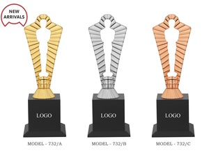 Modern Metal Trophy Set for 1st 2nd 3rd Place with Fine Finishing - Product Image 3