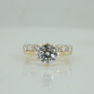 S925 Round Cut Moissanite <b>Sterling</b> <b>Silver</b> Vintage Wedding Bridal 3.00 Ct Band <b>Set</b> <b>Ring</b> Gold Plated - Product Image 3