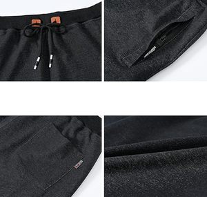 กางเกงขาสั้นผู้ชายแบบลำลองมีเชือกผูกกระเป๋าซิปเอวยางยืด - Product Image 6