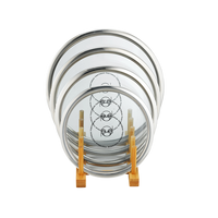 Set Panci Lepas Pasang Poketdream Desain Korea Tri-Ply Stainless Steel (16cm/18cm/20cm/22cm 4-Piece Lids, Aman untuk Mesin Cuci Piring, Oven, dan Kompor Gas)