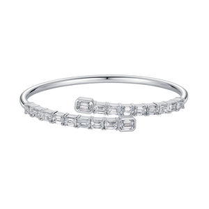 AMBER JEWELS Pulsera de tenis clásica unisex de oro macizo de 14K y chapado en oro de 10K, con corte brillante, engaste de canal, certificada IGI, para uso diario - Product Image 2