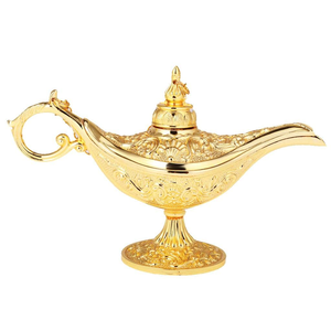 Lámpara Mágica de Aladino, Lámpara de Aceite Decorativa Vintage de Latón, Adorno para el Hogar, Decoración para Sala de Estar, Dormitorio, Espacio de Meditación y Regalo - Product Image 4