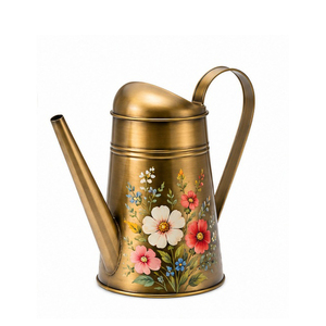 Regadera de Zinc Galvanizado con Diseño Floral para Jardinería, Acabado Duradero, Capacidad de 1.5L - Product Image 3