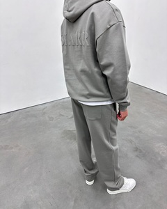 Winter Custom Logo Track Suits French Terry Hoodie Set Mens Blank Heavy Weight <b>Thick</b> <b>Fleece</b> Cotton Oversized Tracksuits for Men - Product Image 3
