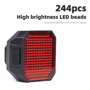 Feu arrière de vélo intelligent à motifs DIY, accessoires de feux stop pour vélo, émotions personnalisables, feu arrière LED étanche pour cyclisme nocturne - Product Image 6