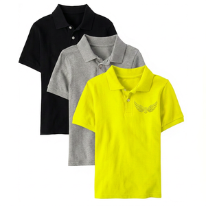 เสื้อโปโลชายสีพื้น แขนสั้น ทรงปกติ สไตล์ลำลอง ผ้าฝ้าย 100% คอเสื้อแบบถัก - Product Image 4