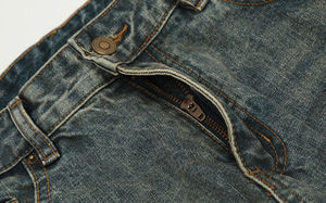 Jeans Personalizados 100% Algodón, Cintura Media, Estilo Urbano, Unisex, Talla Grande, Desgastados, Rotos, con Efecto Lavado para Hombre - Product Image 6