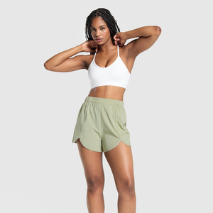 กางเกงขาสั้นออกกำลังกายสำหรับผู้หญิง ดีไซน์ไขว้ด้านหน้า มีกระเป๋า เหมาะสำหรับเล่นโยคะและกีฬา - Product Image 4