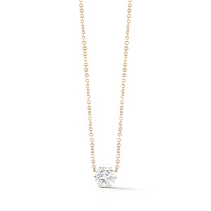 1 Carat Round Cut Lab Grown Diamond Solitaire <b>Pendant</b> Necklace Wholesale 14K 18K <b>Solid</b> <b>Gold</b> Dainty Adjustable to 18 Inches Chain - Product Image 3