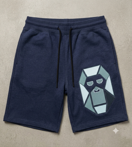 Shorts décontractés noirs pour hommes avec cordon de serrage, taille élastique, respirants, en coton crocheté, écologiques, anti-plis, séchage rapide - Product Image 2