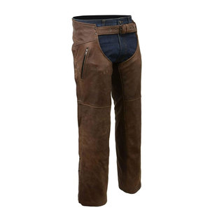 Polainas Profesionales de Cuero Genuino para Equitación, Protección Completa para Piernas, Estilo Vaquero y Rodeo - Product Image 1