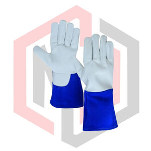Guantes de Soldadura MIG de Cuero Azul para Coser, Antiestáticos, Sin Silicona, Flexibles, Transpirables, Resistentes a Desgarros y al Desgaste - Product Image 1