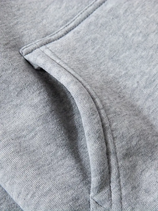 Sudadera con Capucha Gris Premium para Hombre, Cómoda y Elegante, Sudadera Unisex Lisa, Sudadera con Capucha de Felpa Gris Jaspeado, Ropa Urbana, Top Básico - Product Image 4