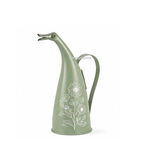 Brass Goose Shape Watering Can With Floral <b>Engraving</b> Durable Gardening <b>Tool</b> - Product Image 3