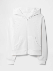 Customized <b>Cropped</b> women's hoodies oversized full <b>zip</b> <b>up</b> hoodies women solid white color comfortable hip hop women's Hoodies - Product Image 6