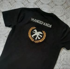 Camiseta con logotipo personalizado bordado para mujer, camiseta informal de media manga estampada y bordada para hombre y mujer - Product Image 4