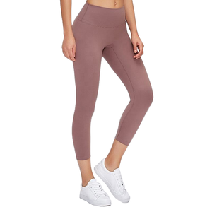 Femmes gym capri leggings yoga formation stretch respirant flexible doux taille haute compression confortable ajustement vêtements de sport - Product Image 1