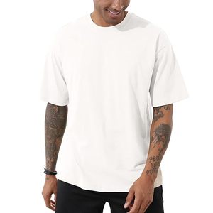 T-shirt ample pour homme, coupe oversize, couleur unie, tricot épais, pull-over, style urbain, mode streetwear. - Product Image 1