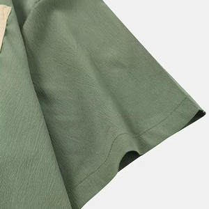 Ensemble de survêtement décontracté d'été 2 pièces pour homme avec logo personnalisé, chemise et short tissés respirants, coupe ajustée 2026 - Product Image 4