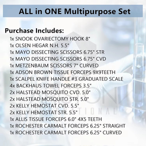ชุดเครื่องมือสัตวแพทย์สแตนเลส 22 ชิ้น ประกอบด้วย เคลลี่ มอสกีโต แฮมอสตัทส์ แบคเฮาส์ เมโย เมเซนบาุม กรรไกร ชุดผ่าตัดสัตว์ - Product Image 3