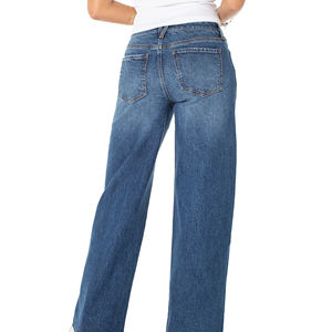 กางเกงยีนส์ผู้หญิงคุณภาพสูงสั่งตัดได้ ดีไซน์ล่าสุด ลวดลายเรียบง่าย ราคาถูก ขายส่ง - Product Image 3