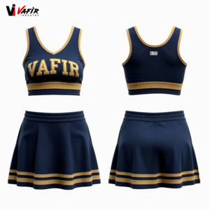 Uniforme de Animadoras para Mujer 2026 de Alta Calidad, Transpirable, de Algodón, Spandex y Poliéster, para Partidos, con Logotipo Personalizado, Económico - Product Image 3