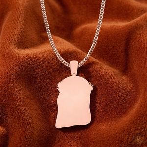 Colgante de Oro Rosa con Moissanita y Rostro de Jesús, Estilo Hip Hop, para Hombre, Joyería de Lujo Urbana USA - Product Image 4