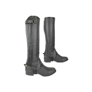 Leather Riding Boots with Zipper Closure and Adjustable Strap for <b>Equestrian</b> Use - Product Image 1