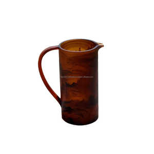 Creative Classic Design Handmade Resin Sculpture Water Jug Aqua Apricot Swirl Pattern Customizable Fashion Collectible <b>Kitchen</b> - Product Image 5