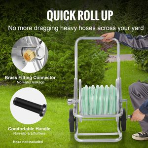 Carrello Avvolgitubo con Ruote per Attrezzi, Carrello Porta Tubo da Giardino per Tubi da 200ft 5/8, Resistente, Disponibile anche nelle Lunghezze 25ft e 50ft - Product Image 4