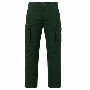 Pantalones Cargo para Hombre, Cintura Media, Múltiples Bolsillos, Estilo Urbano, Material de Lona, Corte Recto, Impermeables, Transpirables, Color Verde Oscuro - Product Image 5