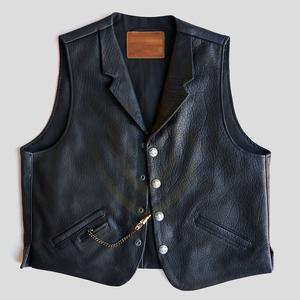 Chaleco de Cuero Negro de Alta Calidad para Hombre, Diseño Moderno 2026, Chaleco de Cuero Masculino - Product Image 1
