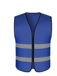 Chaqueta de Trabajo de Alta Visibilidad con Cremallera, Chaleco de Seguridad de Poliéster, Ajustable, Transpirable, Ropa de Seguridad Reflectante - Product Image 4
