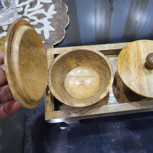 Ensemble de plateaux en bois de manguier durable en gros en provenance d'Inde, articles de table de haute qualité, accessoires décoratifs en bois poli - Product Image 1