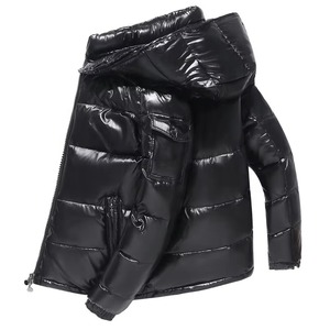 Vestes matelassées épaisses à capuche pour hommes Rainbow Spray, coupe-vent et imperméables, brillantes, pour l'hiver, vente en gros à faible MOQ - Product Image 6