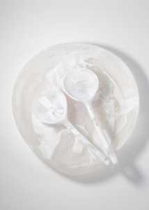 Bol de service en résine durable, poli, écologique et léger avec ensemble de cuillères pour un usage domestique quotidien - Product Image 5