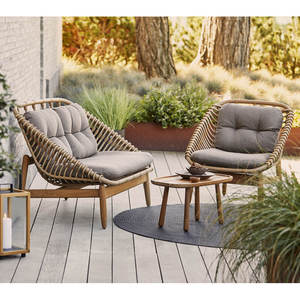 Teak Garden <b>Chair</b> with <b>Comfortable</b> Cushions for Patio Use - Product Image 5