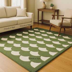 พรมขนสัตว์แท้ 100% ทอมือ ดีไซน์เนอร์รับออกแบบเอง รูปทรงมาตรฐาน ทันสมัย หรูหรา สำหรับห้องนั่งเล่น - Product Image 3