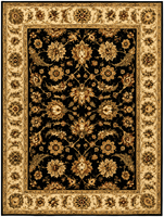 Handgefertigter Brauner Blumen-Wollteppich Klassisches Orientalisches Design Teppich mit Elfenbein-Bordüre für Wohnzimmer und Hotel Motivteppiche