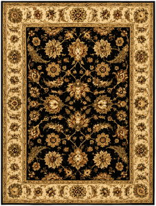 Tapis artisanal en laine marron à motifs floraux, design oriental classique, avec bordure ivoire, pour salon et hôtel - Product Image 3