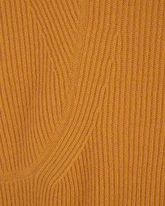 Suéter de Punto para Hombre, Cuello Redondo, Color Amarillo Mostaza, Corte Holgado, Diseño con Bolsillo, Manga Regular, para Otoño - Product Image 6