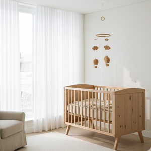 Móvil Colgante Rústico de Ratán con Globo Aerostático, Regalo para Recién Nacidos, Hecho por Artesanos Vietnamitas - Product Image 4