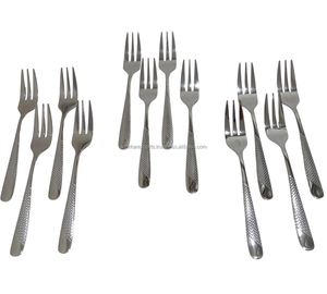 Fourchettes à pâtisserie modernes et durables en acier inoxydable, finition polie miroir, vaisselle élégante, ensembles de fourchettes à dessert sucrées, 12 pièces, prix bas - Product Image 1