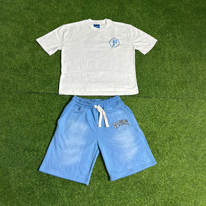 ชุดเสื้อยืดและกางเกงขาสั้นผู้ชายฤดูร้อนปี 2026 แบบสั่งทำพิเศษ ขนาดใหญ่พิเศษ ระบายอากาศได้ดี แห้งเร็ว ป้องกันรังสียูวี สีพื้น พร้อมสีที่สามารถปรับแต่งได้ - Product Image 6