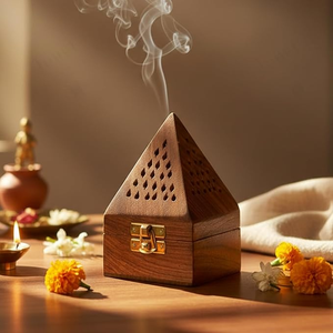 Decorative Chinese Style Wooden <b>Incense</b> Tray Holder Handmade Durable Stick Burner for Home Decor Meditation Spiritual Practices - Product Image 3