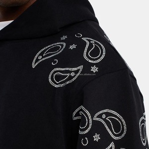 เสื้อฮู้ดพลอยเทียมสำหรับผู้ชายเสื้อฮู้ด2025พลอยเทียมแบบสั่งทำ - Product Image 5