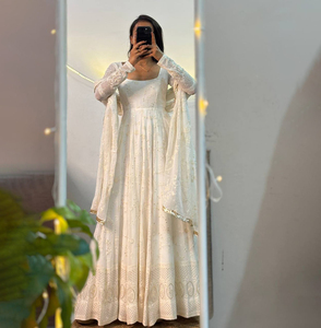 New Fashionable <b>Top</b> Selling Latest Designer Natural Waistline Women Casual Dress Indian Pakistani Traditional Full Sleeve Suit - Product Image 1