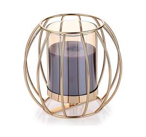 Photophore en or rose élégant et décoratif pour la décoration de table à la maison - Product Image 4