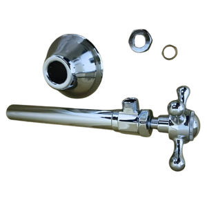 Vanne d'arrêt d'angle en laiton VAB0032 à poignée croisée, design moderne, installation à visser pour salle de bain/cuisine - Product Image 4