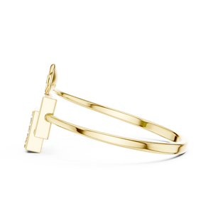 Anillo Clásico Minimalista de Oro Amarillo Sólido de 14k con Diamantes Cultivados en Laboratorio de Corte Redondo, Anillo de Boda Clásico, Regalo para Ella - Product Image 2